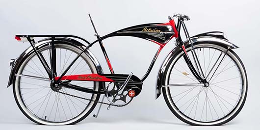 Schwinn Centennial Black Phantom bicycle, est. $1,500-$2,500. Morphy Auctions image