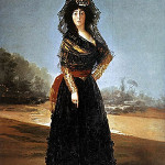 Goya's 'Mourning Portrait of the Duchess of Alba' (1797), alternately known as 'The Black Duchess.' Image courtesy of Wikimedia Commons.