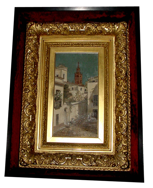 Anne H. Bradford, ‘A Street Scene in Seville,’ exhibited in 1890 at the National Academy of Design in New York City. Estate of Carolyn McCarter and the late Roy McCarter. John W. Coker image