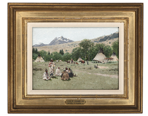 Henry Farny's 'Yarns of a Summer Day' sold for $310,000. Cowan's Auctions Inc. image.