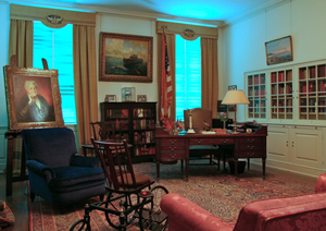 FDR's study is preserved in the library. This work is licensed under the Creative Commons Attribution 2.5 License.