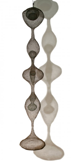 Ruth Asawa (American/Japanese, 1926-2013), hanging sculpture, c. 1954, iron and brass wire, 103 inches high. Price realized: $329,000. Keno Auctions image.