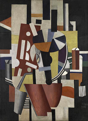 Fernand Léger, 'Composition (The Typographer)' 1918-19. Oil on canvas. Promised Gift from the Leonard A. Lauder Cubist Collection © 2014 Artists Rights Society (ARS), New York / ADAGP, Paris