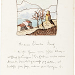 Hermann Hesse letter with original watercolor. PBA Galleries image