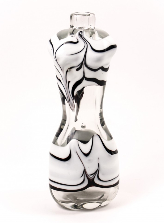 Mid-20th century Modern bikini figural Fenicio vase, made for Venini by Fulvio Bianconi (Italian, 1915-1996), 14 1/2 inches tall. Price realized: $12,500. Ahlers & Ogletree image