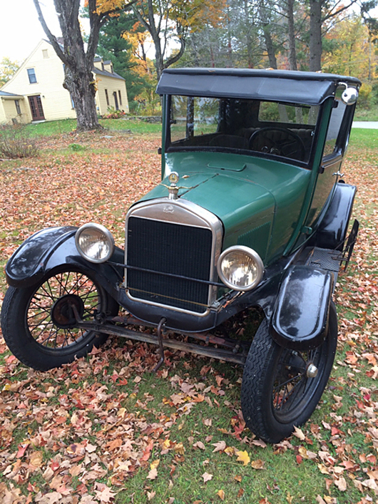 This 1926 Ford Model T two-door sedan, in running condition, is one of several vintage and classic cars in the auction. Tim’s Inc. Auctions image
