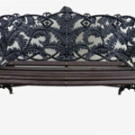 A good late Victorian cast-iron Fern and Blackberry pattern three-seater bench, stamped Coalbrookdale. Estimate: £1,000-1,500. Photo: Hall’s Shropshire