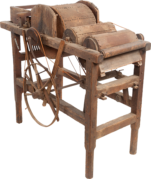 This early 1800s working model of Eli Whitney's cotton gin is expected to sell for at least $10,000. Heritage Auctions image