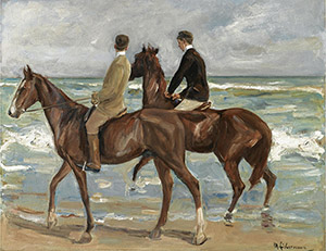 A German government-appointed task force has already established that 'Two Riders on the Beach' painted by Max Liebermann should be returned to the rightful owners' heirs. Image courtesy of Wikimedia Commons.