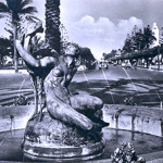 The bronze statue disappeared from the fountain in Gazelle Square in downtown Tripoli on Tuesday. Image courtesy of Wikimedia Commons.