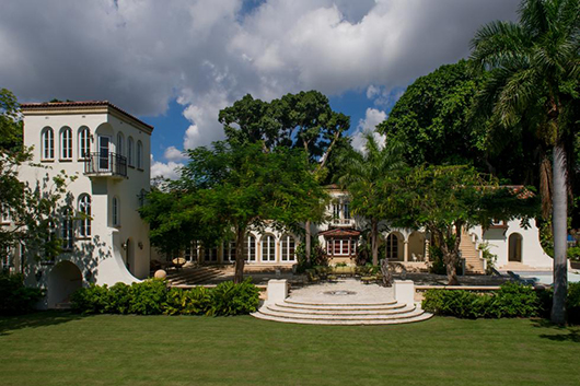 Miami's most expensive property, La Brisa, is located in Coconut Grove and is listed at $65 million. Image provided by toptenrealestatedeals.com