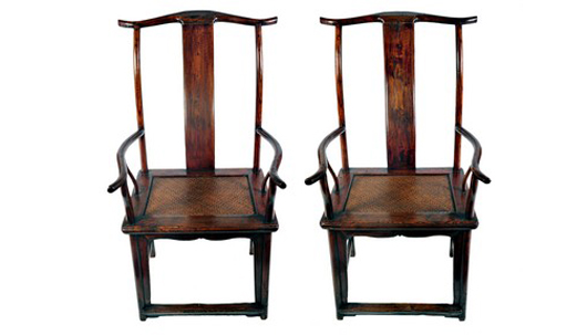 Pair of 19th century yoke-back armchairs from Shanxi Province. Photo Sharon Fitzsimmons