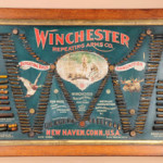 Winchester shell advertising display board, top lot of the sale, $19,200. Morphy Auctions image