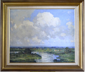 Sophie Marston Brannan, oil on canvas landscape, signed lower left, 20 x 23½in sight. Est. $500-$1,000. Stephenson’s image