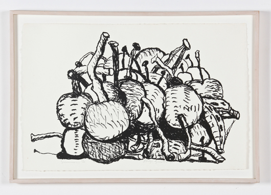 Philip Guston (American, 1913-1980) 'Summer,' 1980, lithograph on paper, from an edition of 50, 20in. x 30.5in., 51 x 77 cm (sheet); 23.5in. x 34in., 60 x 86 cm (frame). Estimate: $2,000-$4,000. Material Culture image.
