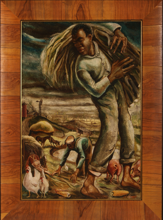 Joseph Paul Vorst (1897-1947) oil on panel, 37½ x 25 inches, frame measures 45 x 32¾ inches.  Estimate: $18,000-$25,000. Dirk Soulis Auctions image