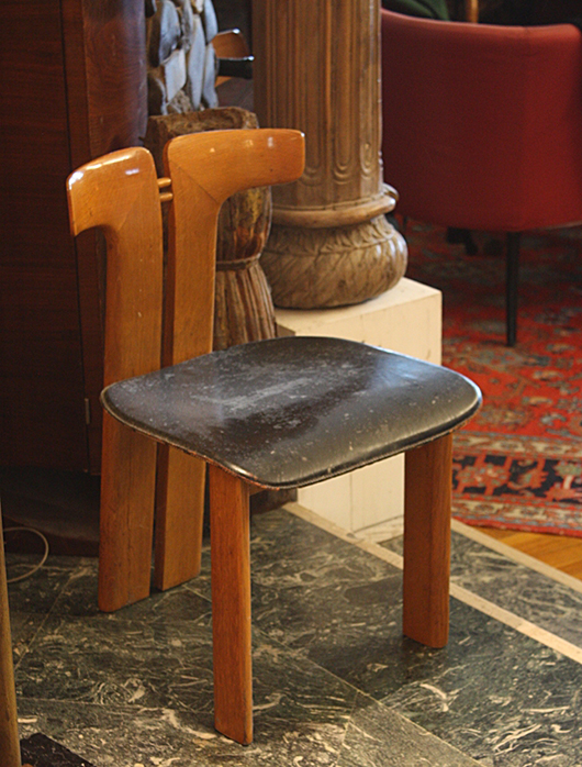 Pierre Cardin, four walnut chairs, circa 1980, €2,000-€3,000. Nova Ars Auction image 