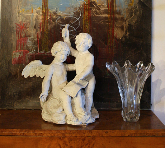 Italian wooden angels statue, 1500, 26 inches high, estimate: €5,000-€6,000. Nova Ars Auction image