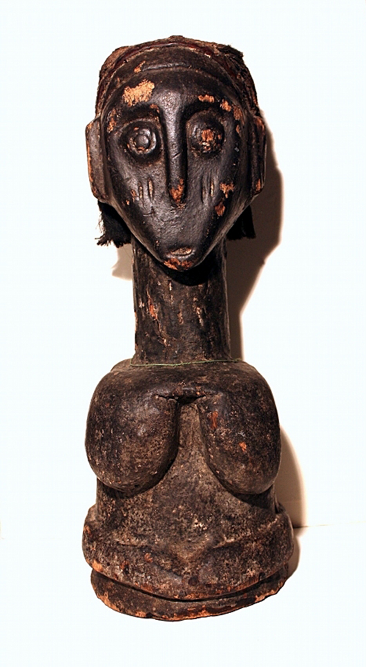 Boshongo, female figure with hair, 23 1/3 inches, estimate: €4,000-€5,000. Nova Ars Auction image