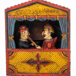 Punch and Judy mechanical bank manufactured by Shepard Hardware Co., circa 1884. Gray's Auctioneers image