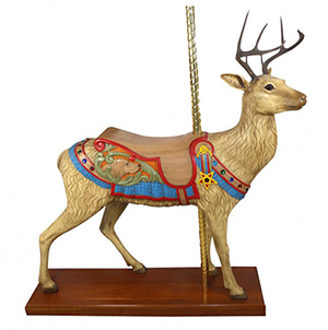 Herschell Spillman carved wood standing deer. Image courtesy of LiveAuctioneers.com archive and Rich Penn Auctions.