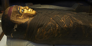 One of the Egyptian mummies in the Field Museum exhibit. Image courtesy of the Field Museum.