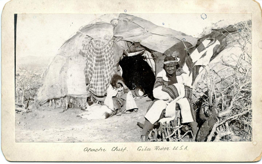 ‘Apache Chief. Gila River.’ But is it Geronimo? Photo: Silverwoods of Lancashire