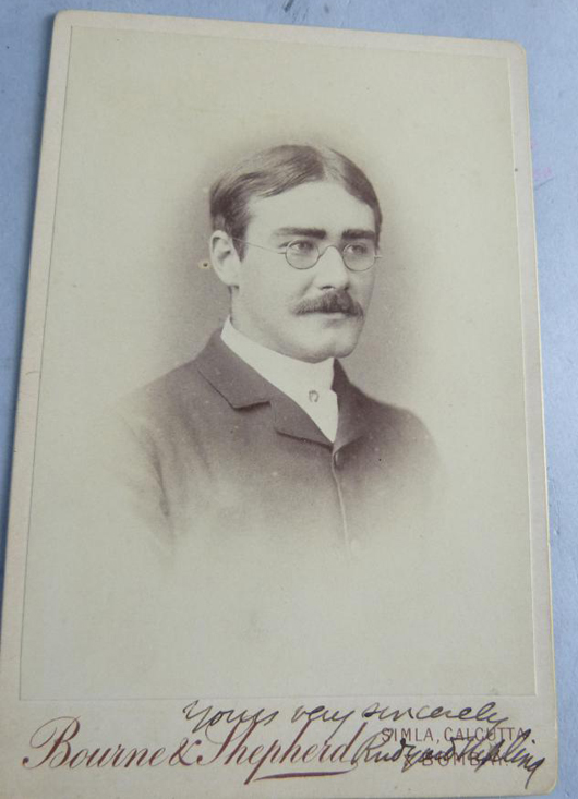 Cabinet photograph of Rudyard Kipling, autographed by the man himself. It sold for £750. Photo: Ewbank’s Auctioneers