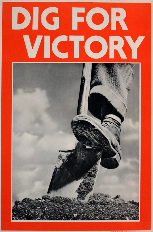 ‘Dig For Victory,’ original photogravure WWII poster printed for HMSO by J Weiner, 1941, 51 x 34 cm. Onslows Auctioneers image