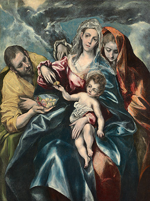 El Greco [Domenikos Theotokopoulos] (Spanish, born Greece, 1541-1614), 'The Holy Family with Saint Mary Magdalen,' 1590-1595, oil on canvas, The Cleveland Museum of Art, Gift of Friends of the Cleveland Museum of Art in memory of J.H. Wade.