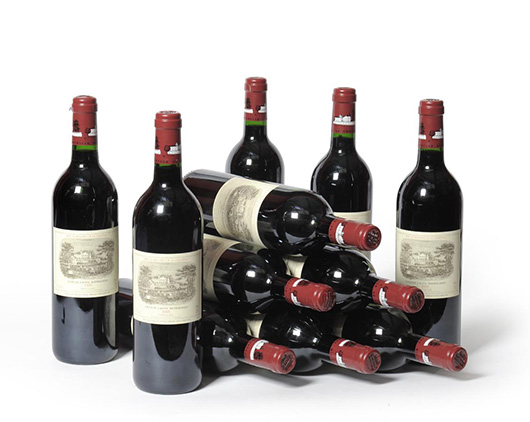 Chateau Lafite Rothschild 1995 sold for £1,500. Photo Tennants