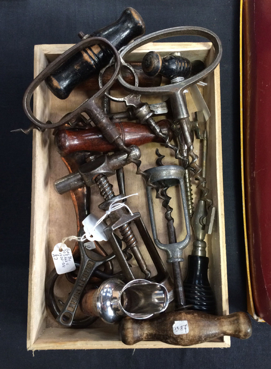 A pile of perfectly serviceable corkscrews we saw at an antiques fair last weekend. The one with the wooden handle, top left, is marked at £8.50. Photo Christopher Proudlove