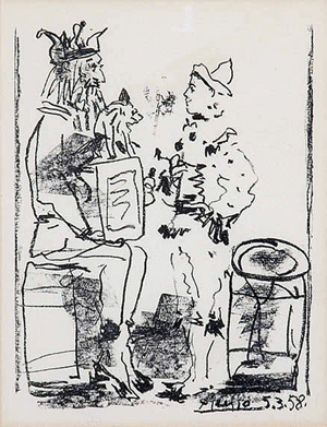 Pablo Picasso lithograph. Image courtesy of the Nicolaysen Art Museum.