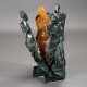 A top lot was a bronze titled the 'Birth of Venus' which realized of $24,780. The unusual and striking work depicted a Daum glass female deity emerging from a deconstructed, four-piece bronze shell of her likeness. Michaan's image