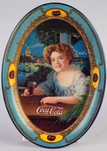 1909 Coca-Cola tip tray, 6¼ inches long, est. $300-$500. Morphy Auctions image