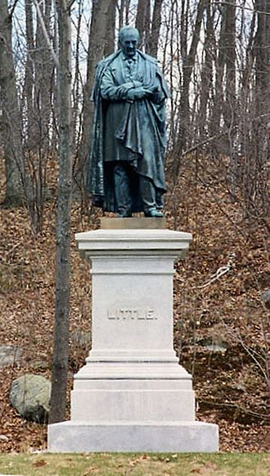 Edward Little memorial, circa 1877, Franklin Simmons, sculptor. Image courtesy of Wikimedia Commons.