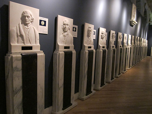 Marble busts of U.S. presidents at the Vermont Marble Museum. Image by Kremerbi. This file is licensed under the Creative Commons Attribution-ShareAlike 3.0 Unported license.