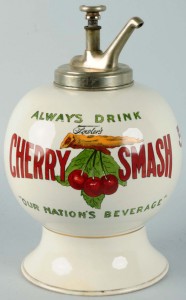 Rare variation of Fowler’s Cherry Smash dispenser, near mint, est. $2,000-$2,500. Morphy Auctions image