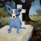 A 1991 'Blue Dog' painting by George Rodrique. Image courtesy of LiveAuctioneers.com and Clars Auction Gallery.