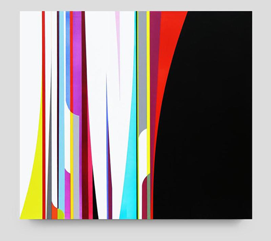 Dion Johnson, 'Exchange,' acrylic on canvas, 32 x 36 inches, 81 x 91 cm - 2014. De Buck Gallery image.