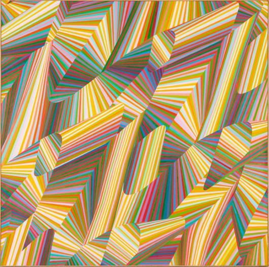 Lot 106. Samia Halaby (Palestinian, b. 1937) '#270 (Rainbow Spirals),' 1972/3. Gray's Auctioneers image