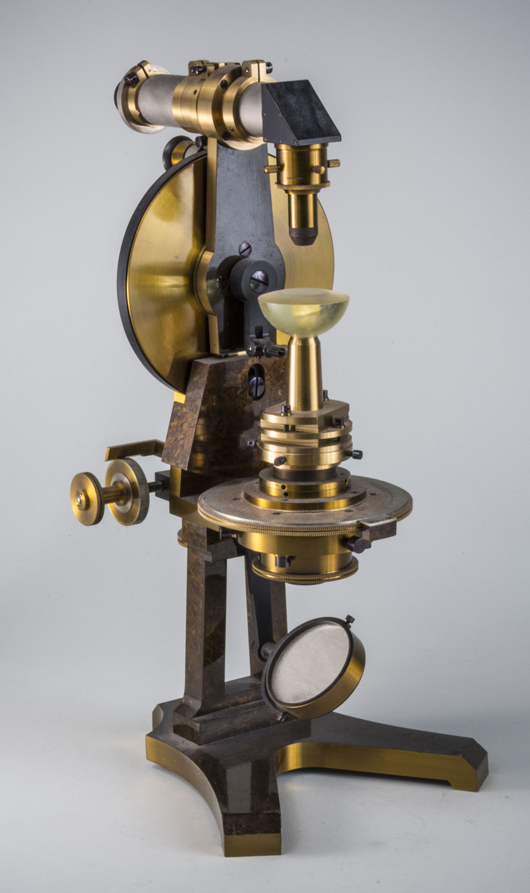 Swiss lacquered brass goniometer, late 19th century. Estimated value: $4,000-$6,000. Capo Auction image