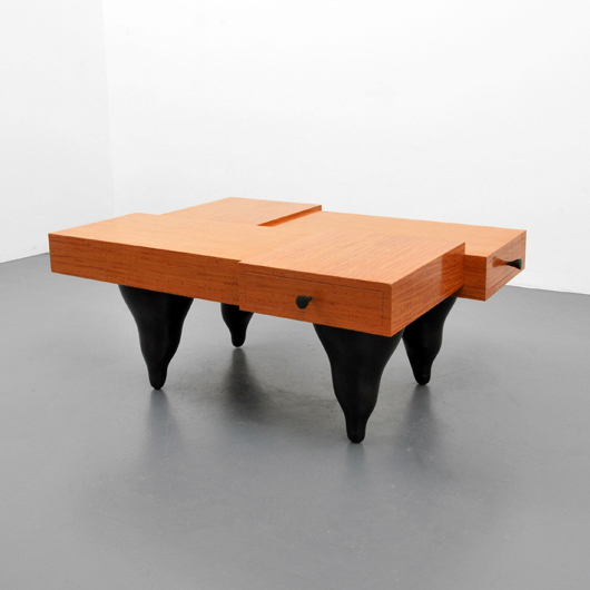 Wendell Castle ‘Parallelogram’ coffee table, sold with certificate of authenticity, $19,520. PBMA image