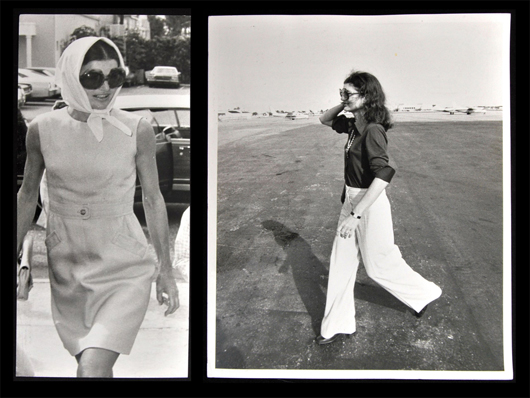 Two Robert Davidoff (1926-2004) silver gelatin prints of Jacqueline Kennedy Onassis, which sold as one lot with copyright for $2,200. PBMA image