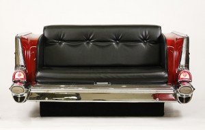 Not one but two back ends of actual 1957 Chevy Bel-Airs, converted to couches, will be sold. Ahlers & Ogletree image