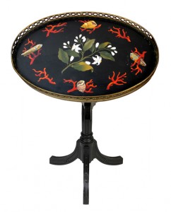 In the fine furniture that was offered, this 19th century Continental pietra dura side table topped out at an astounding $7,700. Clars Auction Gallery image