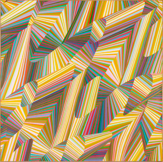 Samia Halaby (Palestinian, b. 1937-), #270 Rainbow Spirals, $102,000. Gray's Auctioneers image