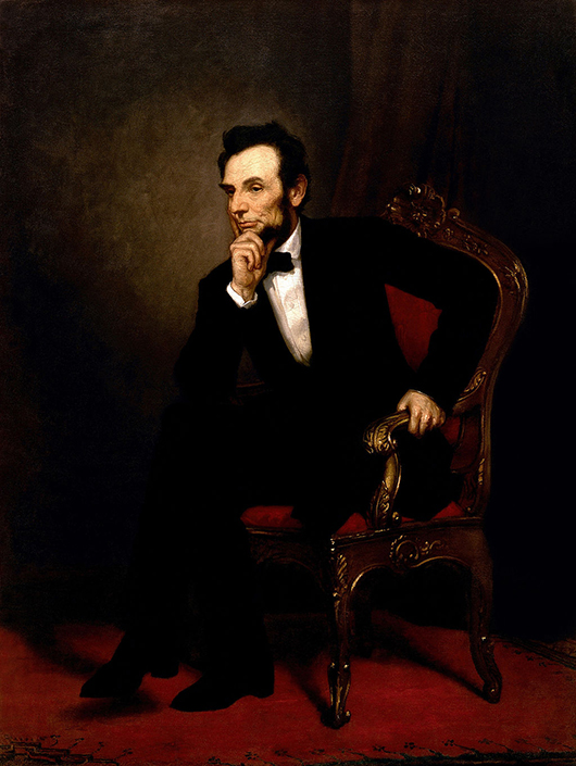 'Lincoln,' painting by George Peter Alexander Healy (1869). Image courtesy of Wikimedia Commons.