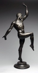 Meroni Radice casting of Maurice Guiraud-Riviere’s figure of an athletic man, $4,800. Morphy Auctions image