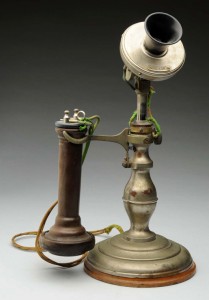 1895 Western Electric No. 3-A ‘Potbelly’ telephone, $16,800. Morphy Auctions image